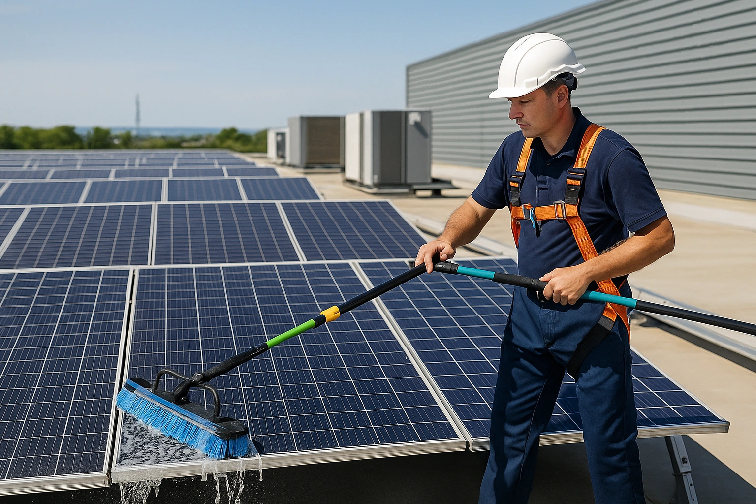California Commercial Solar Panel Cleaning service