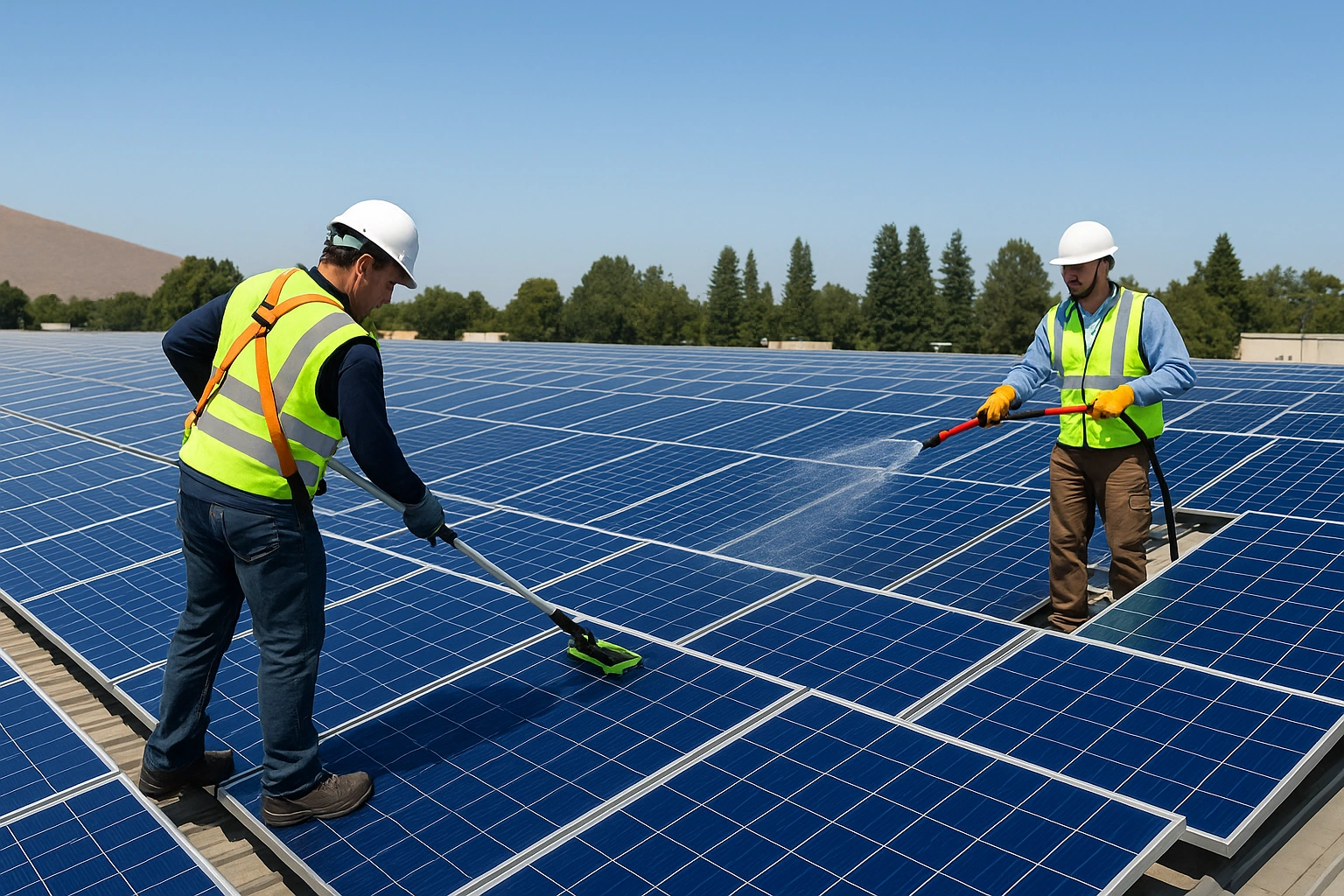 California Commercial Solar Panel Cleaning service