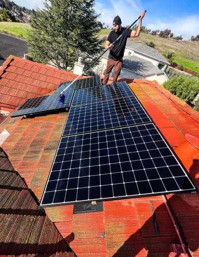 California Solar Care services for professional solar panel cleaning and maintenance.