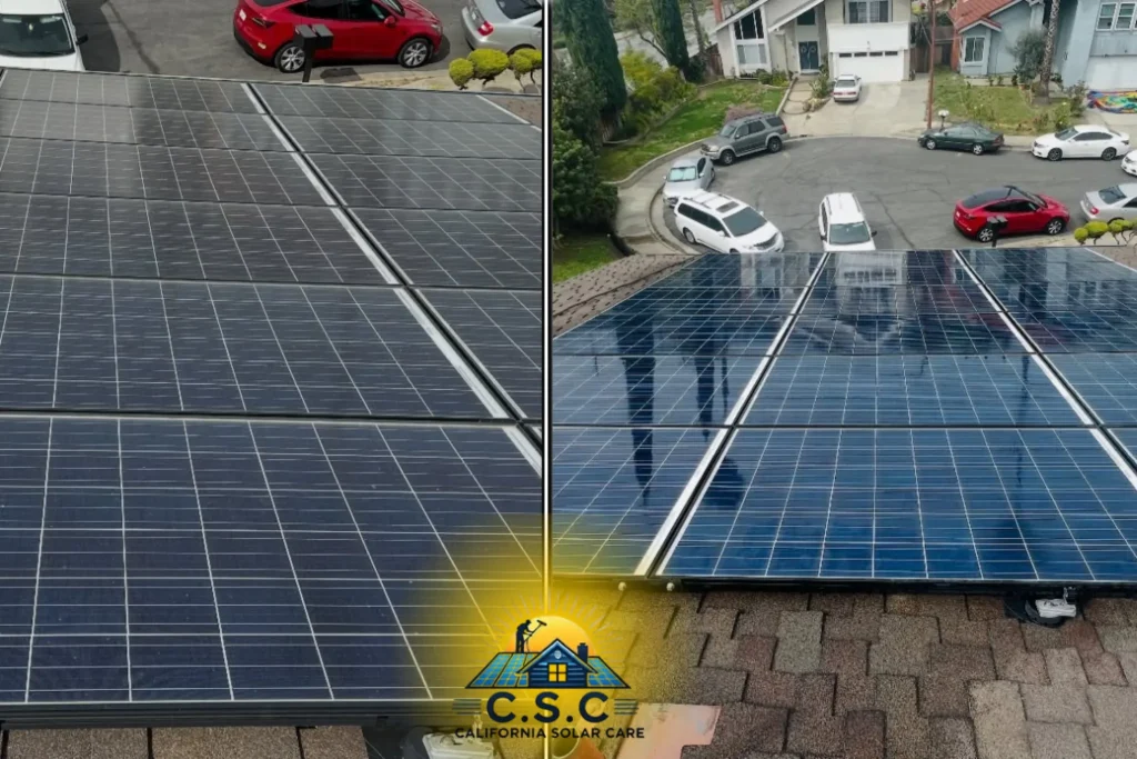 California Solar Care residential solar panel cleaning service in action for peak performance.